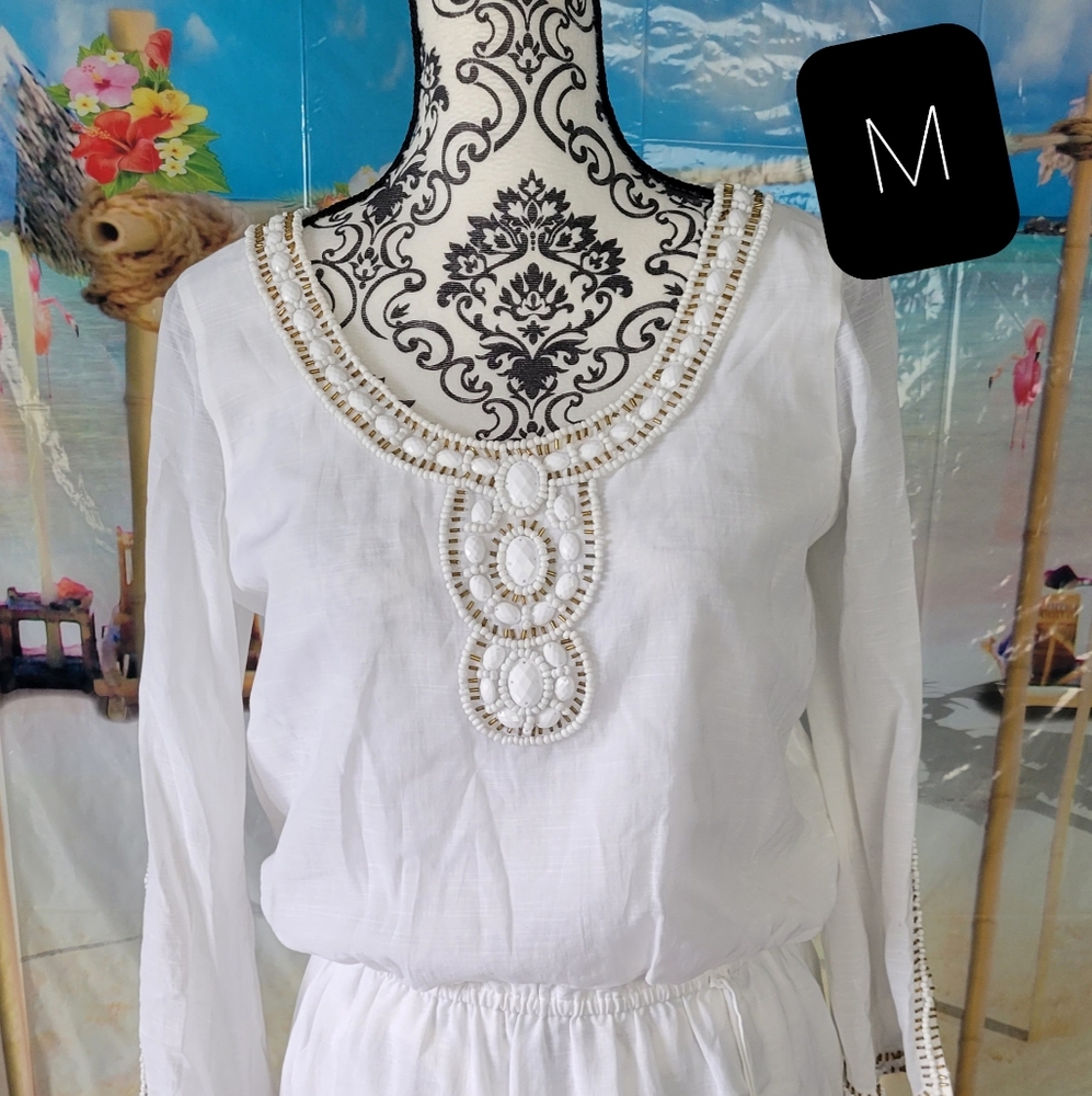 Lilly pulitzer  white beaded dress